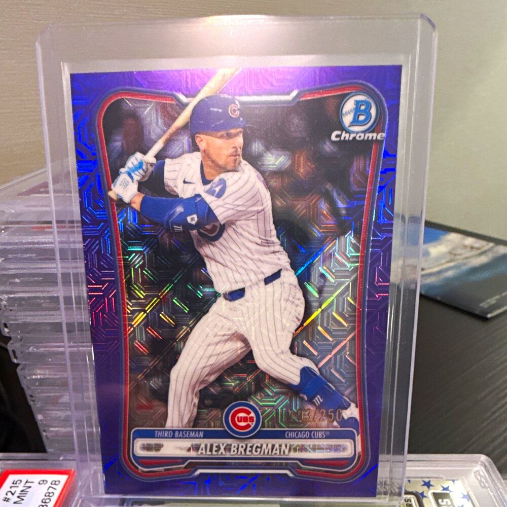 Topps 2025 Bowman Chrome Alex Bregman Red Sox Fuchsia Wave Refractor #15/299